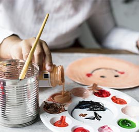 Peinture enfant sourire